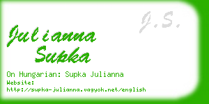 julianna supka business card